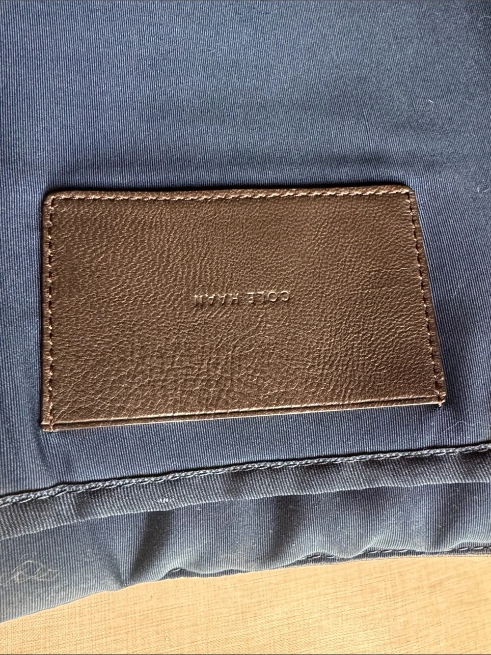 Cole Haan Dark Brown Leather Messenger Bag with Adjustable Strap